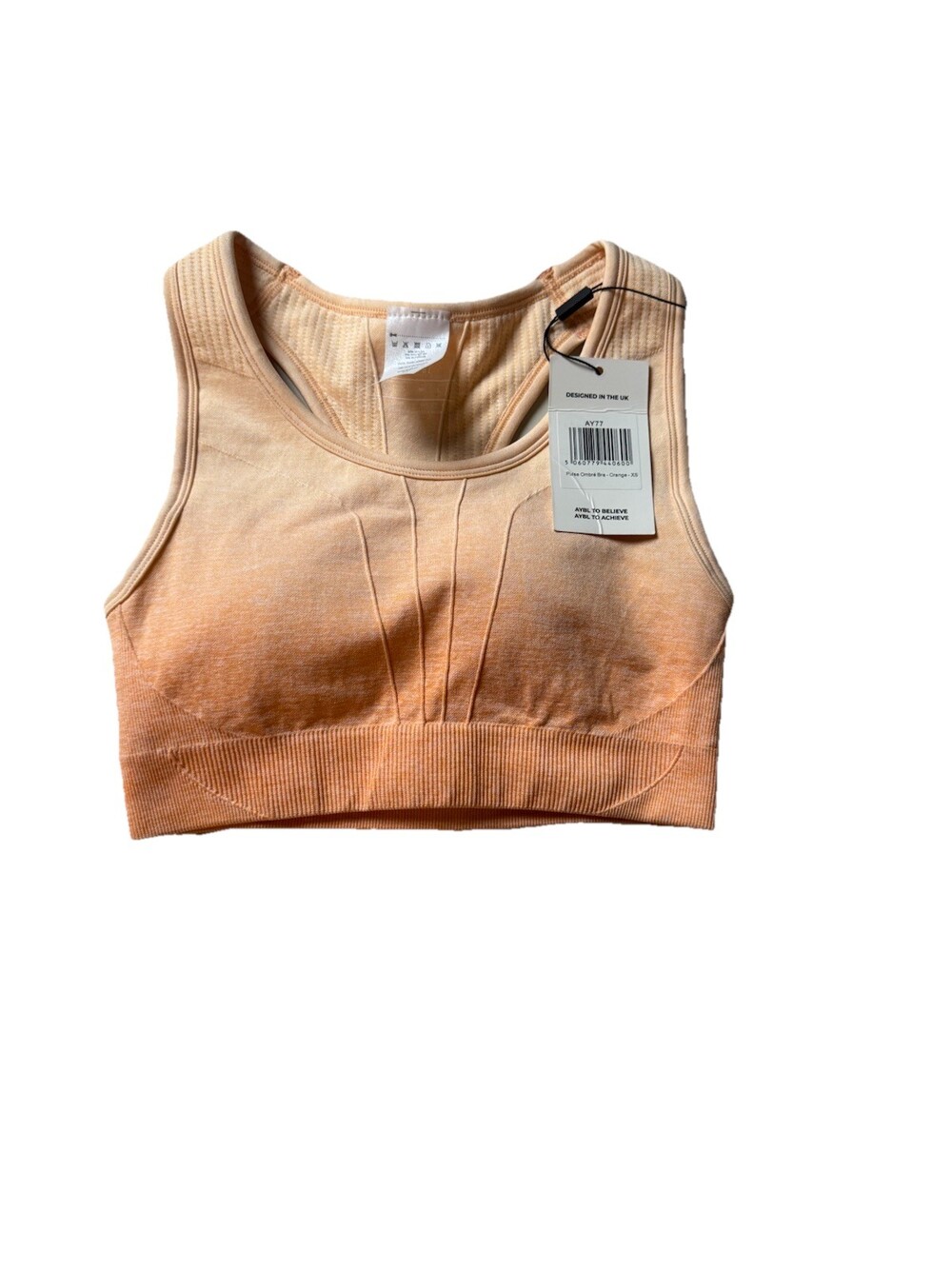 AYBL Pulse OmbrÃ© Bra Orange XS NWT